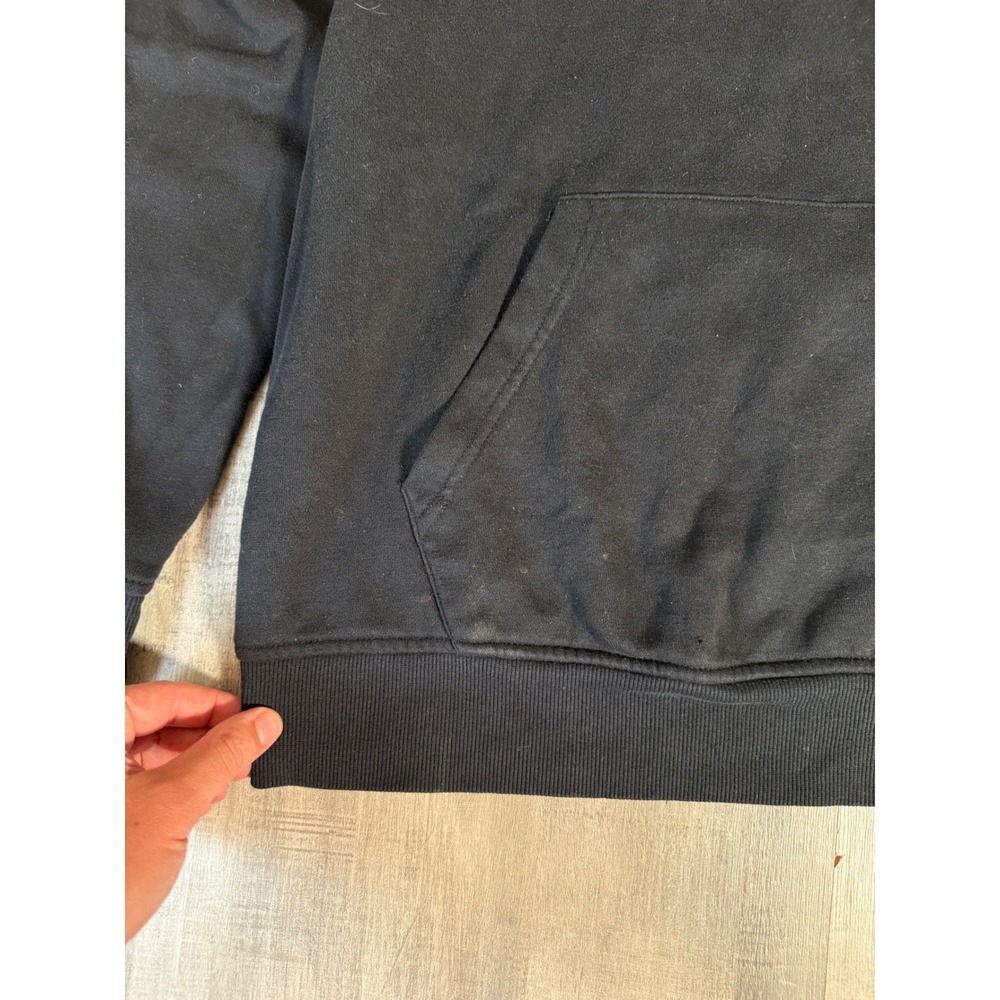 True Religion Mens Tonal Silicone Tape Logo Hoodie Black 2XL Pullover 700977 - Picture 10 of 12